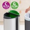 Kosz TOUCH BIN 10L + 23L Matt Steel FPP